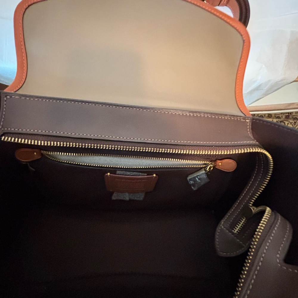 Coach 1941 Color Block Courier Carry all Leather Satchel crossbody - Picture 15 of 16